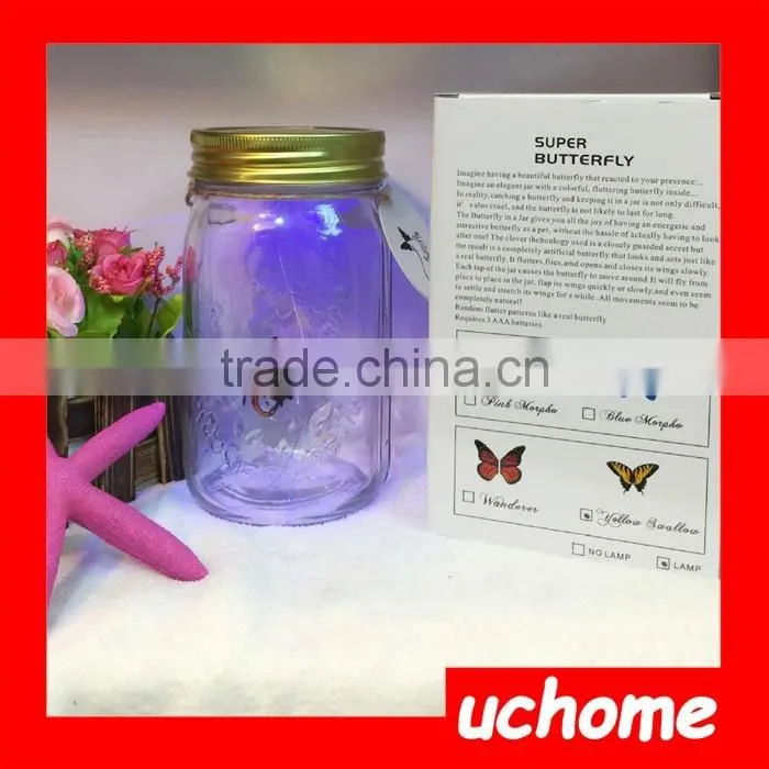 UCHOME Perfect Butterfly Wedding Gift and Factroy Price Glass Butterfly in a Jar