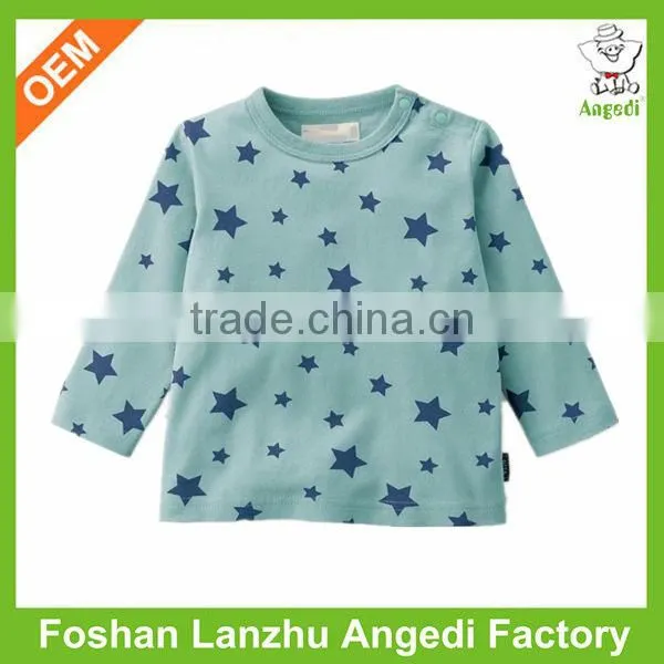 custom unisex baby long sleeve pullover t shirt design all over printing