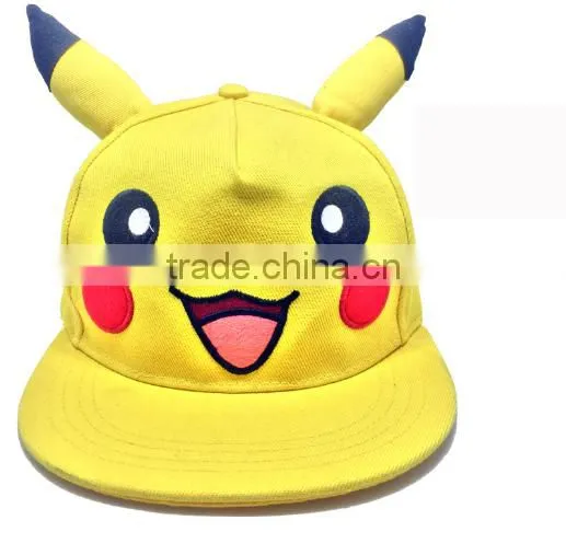 Wholesale cheap custom crazy party funny embroidery 5 panel pokemon hat