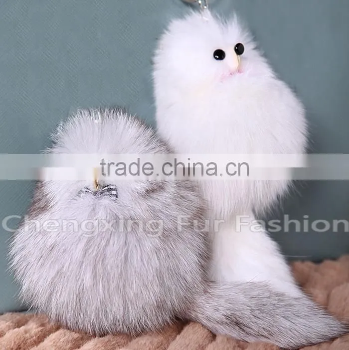 CX-R-11D Fancy Accessory Girls' Genuine Fox Fur Korea Fur Keychain