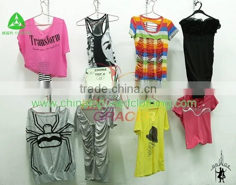 2016 Hotsale china cheap second hand t shirts with good quality