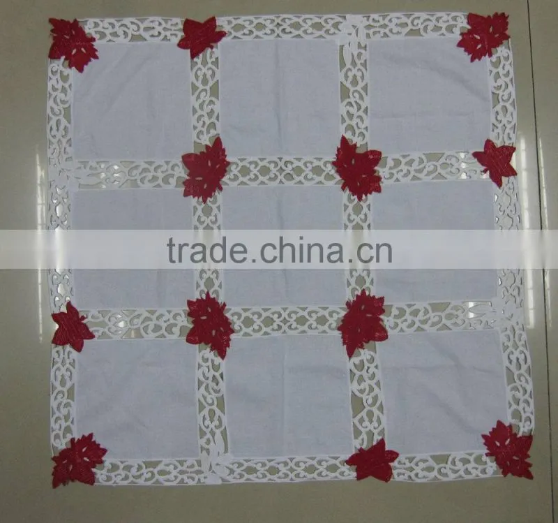 Wholesale white embroidery flower pattern doilies