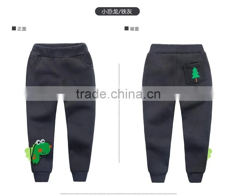 China Supplier Boy Trousers Wholesale100%Cotton Kids Wear Casual Children Embroidery Trouser Pants