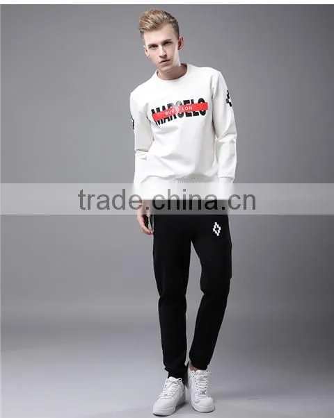2016 new design clothes without hooded pullover sets