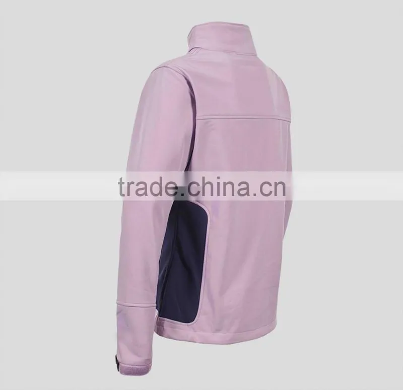 Outdoor apparel outfit jacket classical soft shell jacket for woman