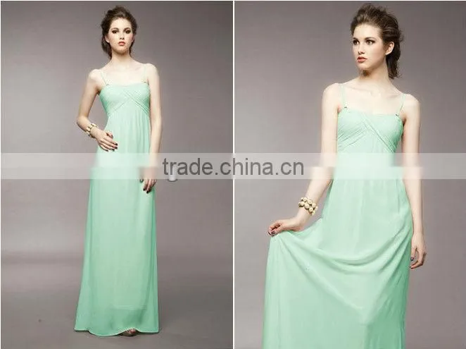 2013 Latest Spaghetti Strap Long Maxi Dress