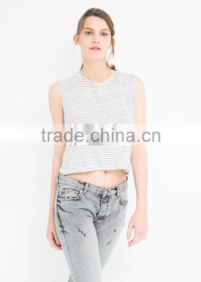 STRIPED LINEN T-SHIRT