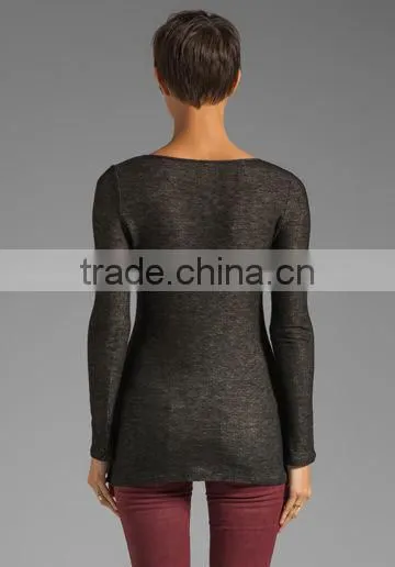 Ladies Leather Trim Tunic