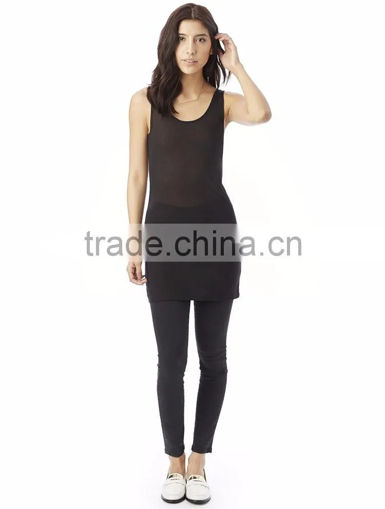 2017 Guangzhou Shandao Summer New Design Woman Fashion Longline 100% Cotton Cheap Wholesale Tank Top