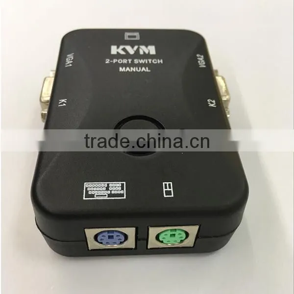 2017 New PS/2 200 MHz Plastic 2 Port KVM Switch