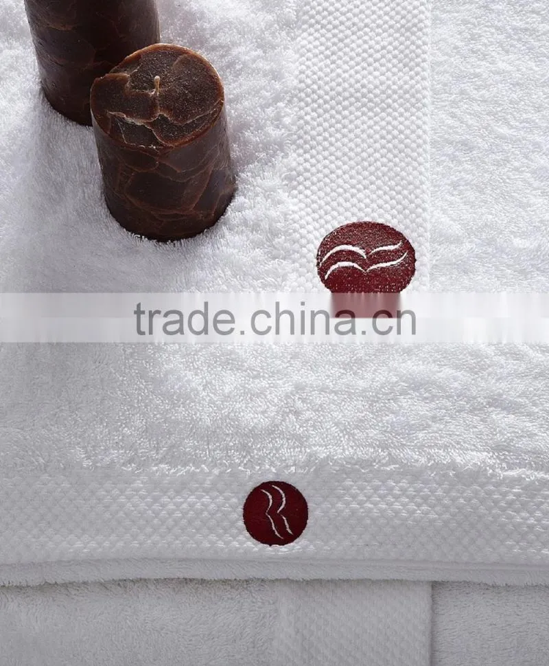 Five star Hotel colored towel dyed towels with embrodery logo