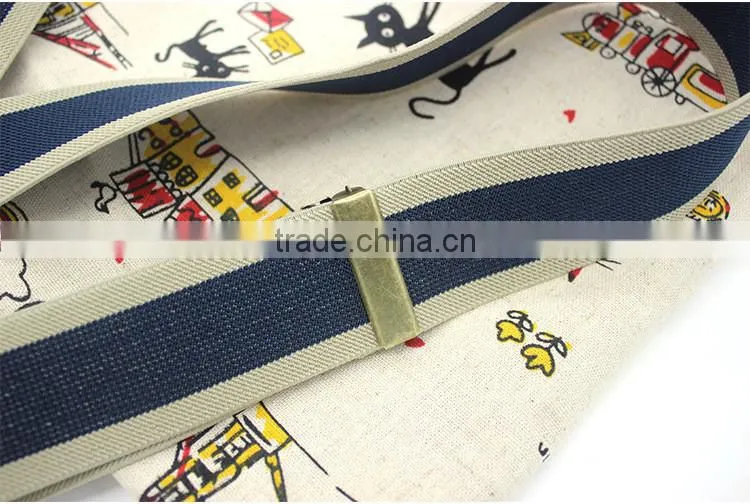 Mens Womens Elastic Leather Button Suspenders Adjustable 6 Holes Braces