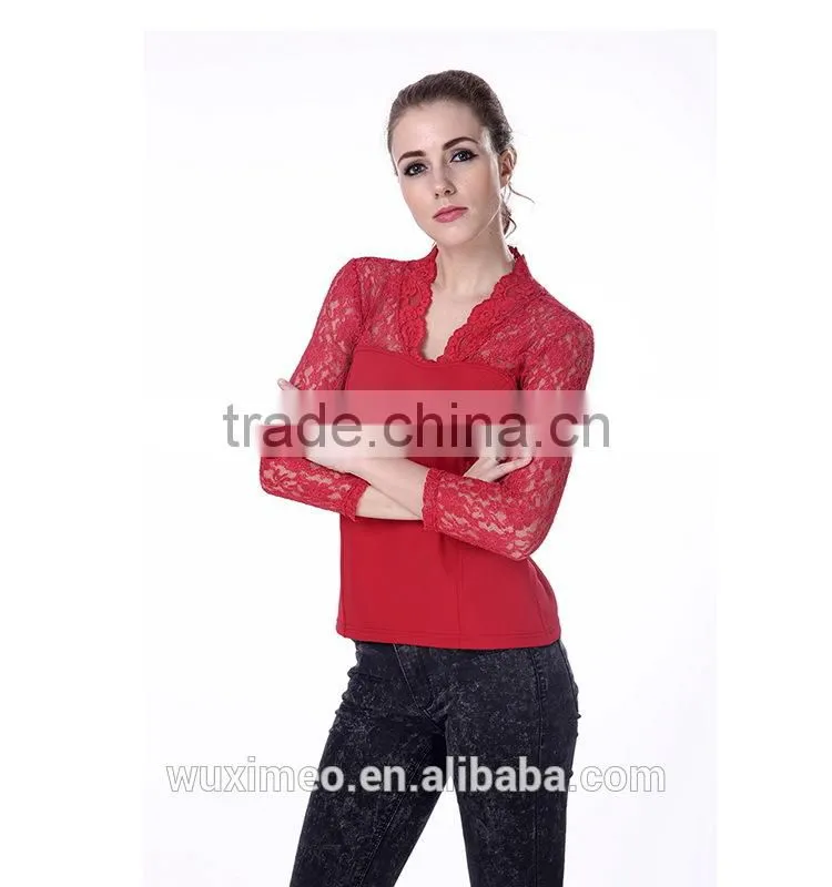 China Most popular top sell patterned blouse for lady