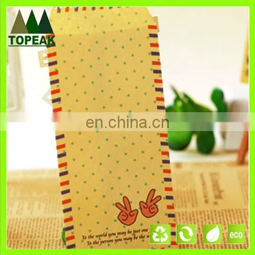 2016 best selling Cute Cartoon kraft Colorful Gift Envelope