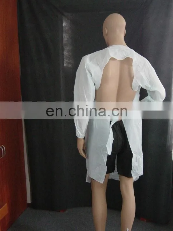 Waterproof Plastic CPE Gown/Disposable Nursing Hospital Gown