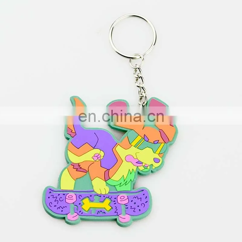 Custom Plastic 3D Soft Pvc Rubber Name Keychain manufacturers in china