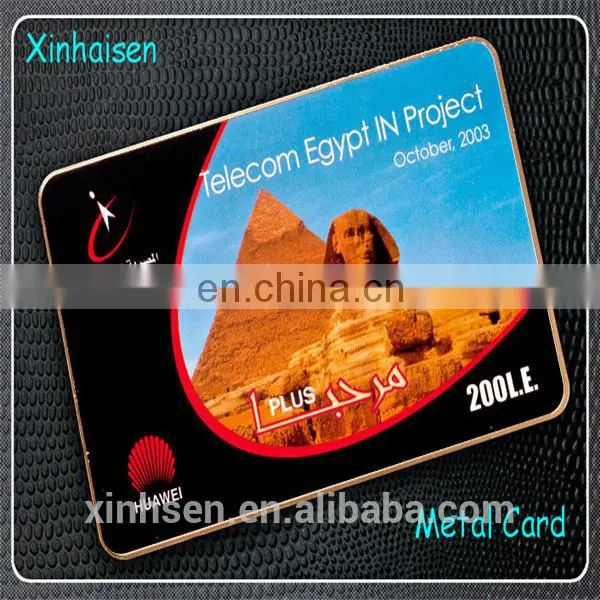 Plated high quality metal magnetic stripe credit card metal name card