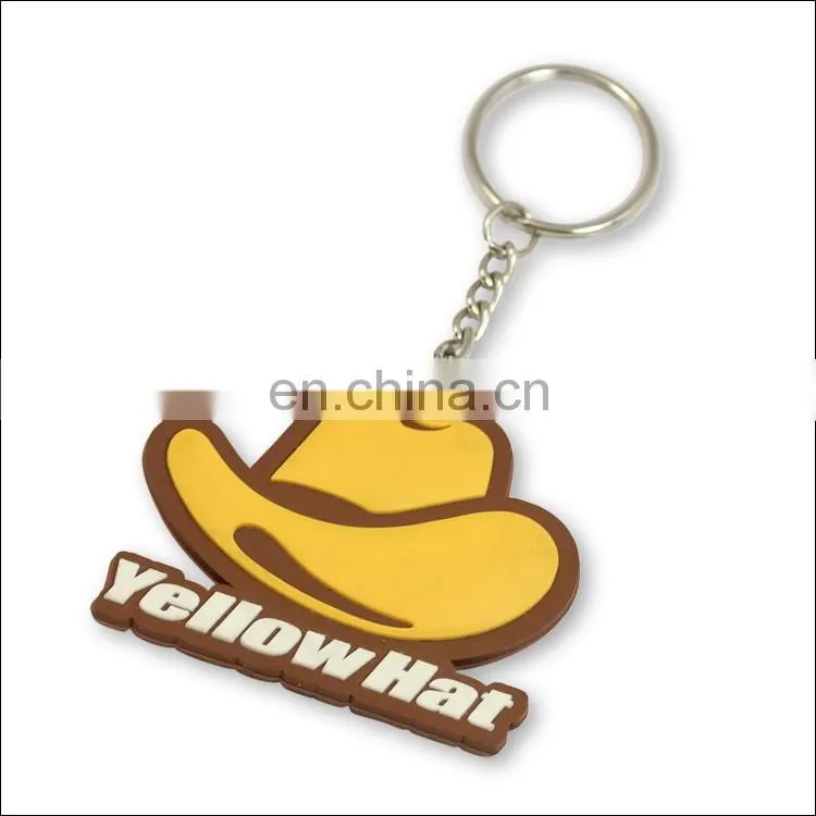Custom 3D PVC keychain plastic keyring for sale