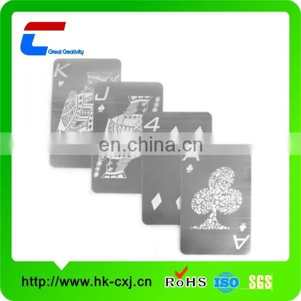 stainless steel playing cards