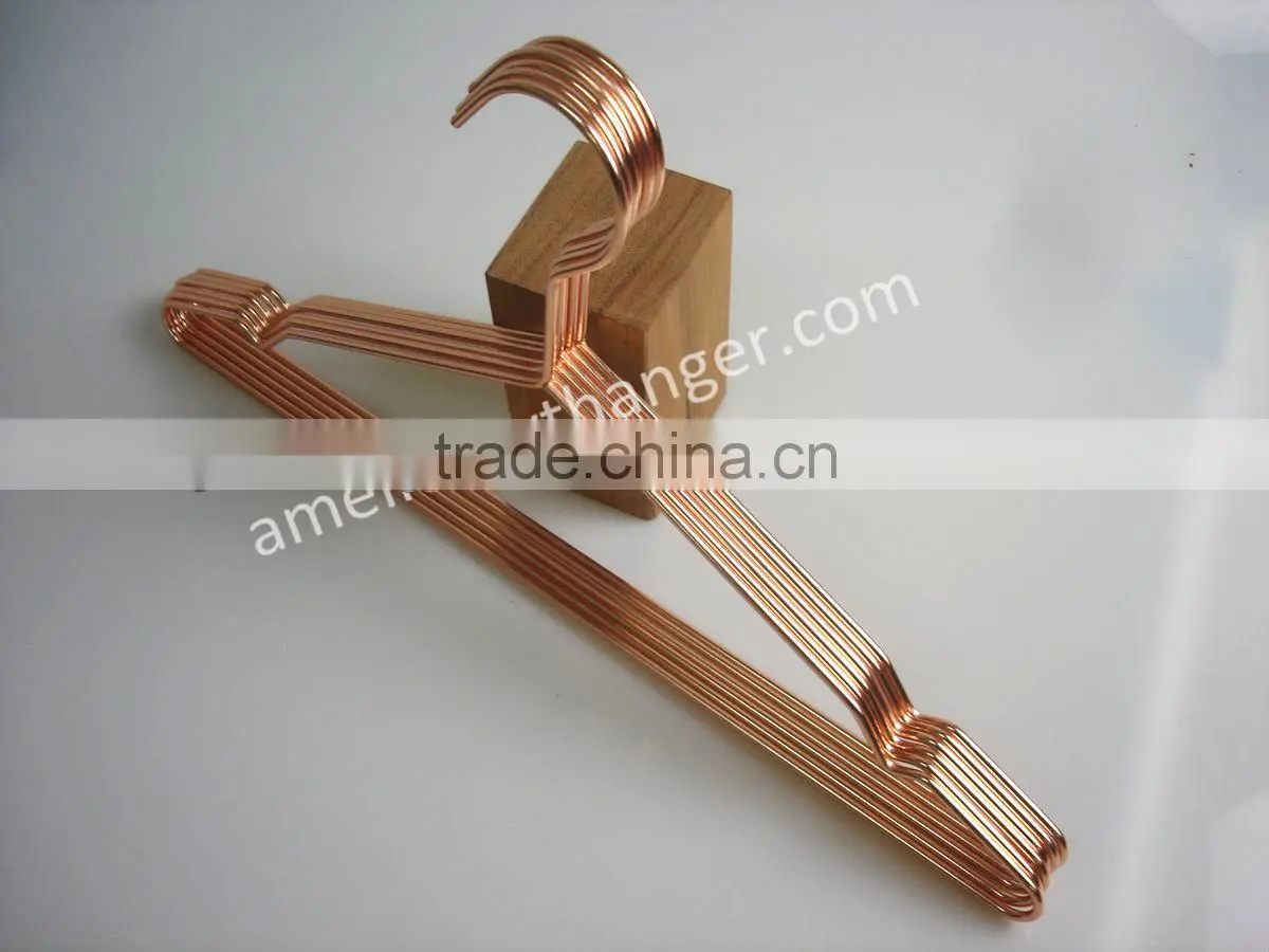 nice stainless rose gold shirt hanger material metal hanger