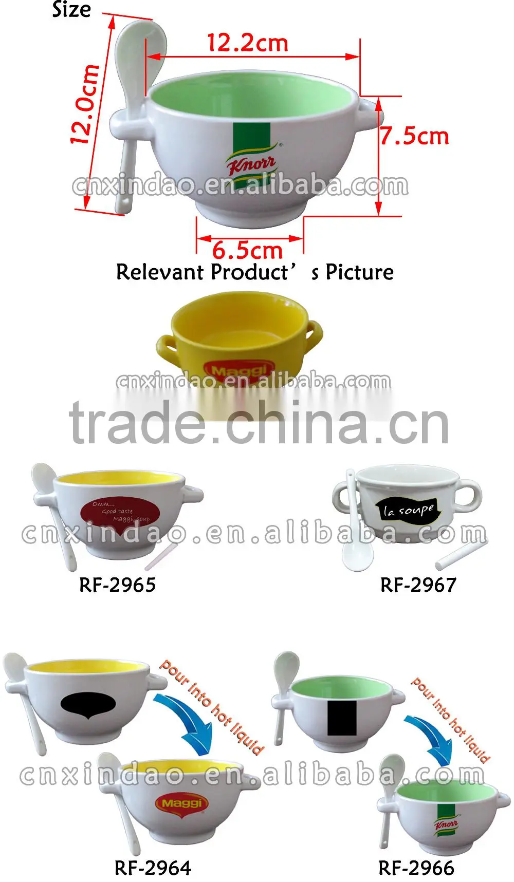 Wholesale Zibo Manufactured Two-Tone Porcelain Soup Mug for Promotion Color Changing Mug