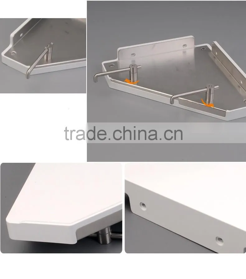 Fashionable bathroom accessories corner shelf with hook