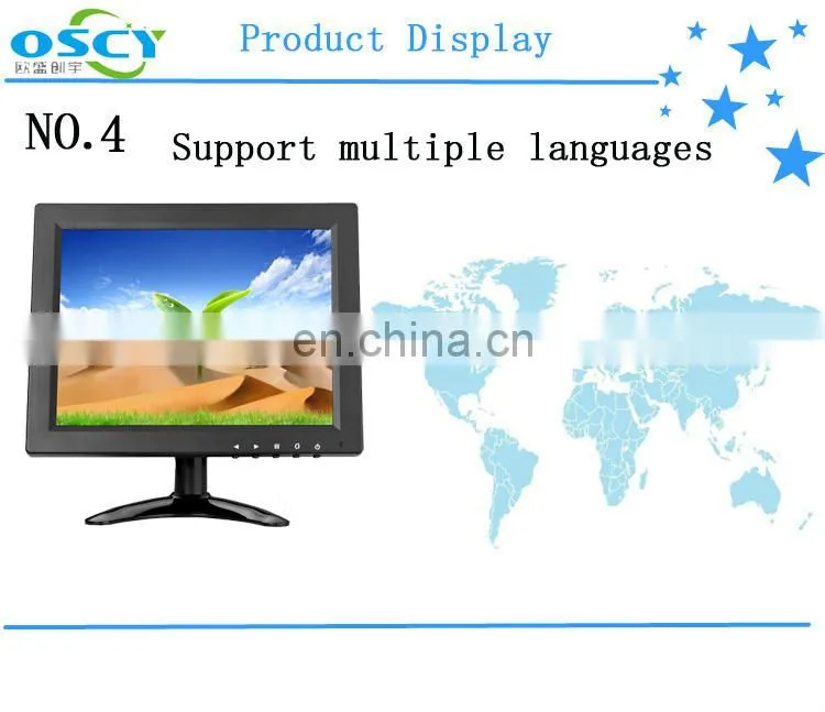 In stock 9.7 inch metal housing 1024x768 embedded TFT rackmount lcd monitor