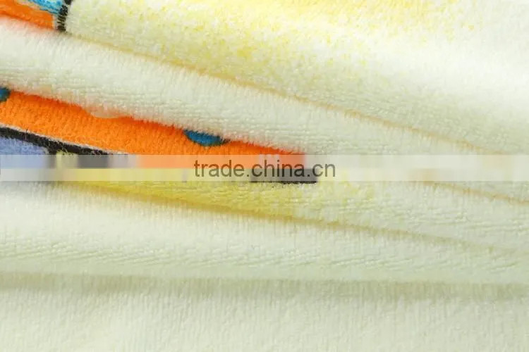 2015 new style quick dry super soft cartoon mushroom design cotton baby bath towel