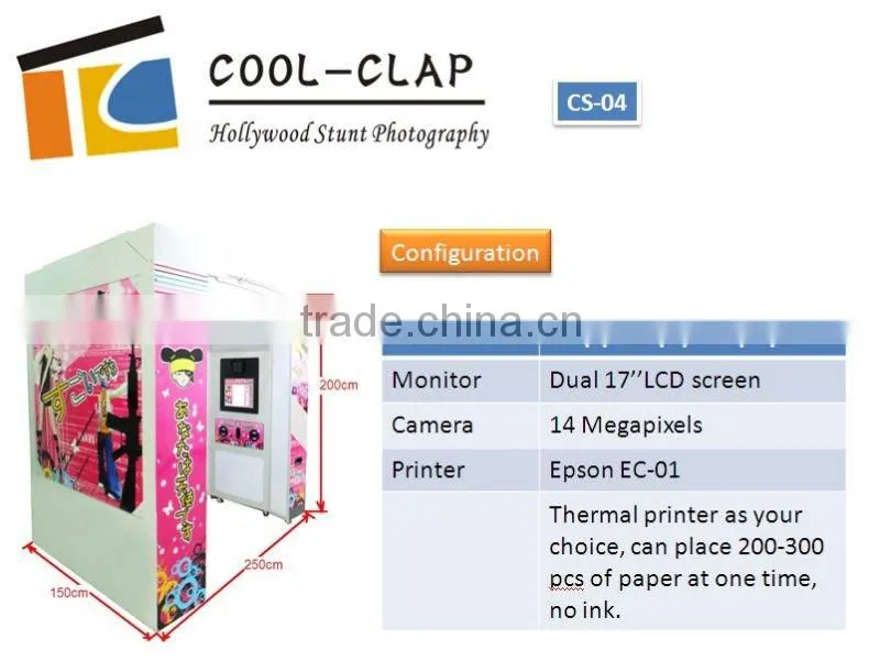 Amusement Photo Sticker Vending Machine For Fun