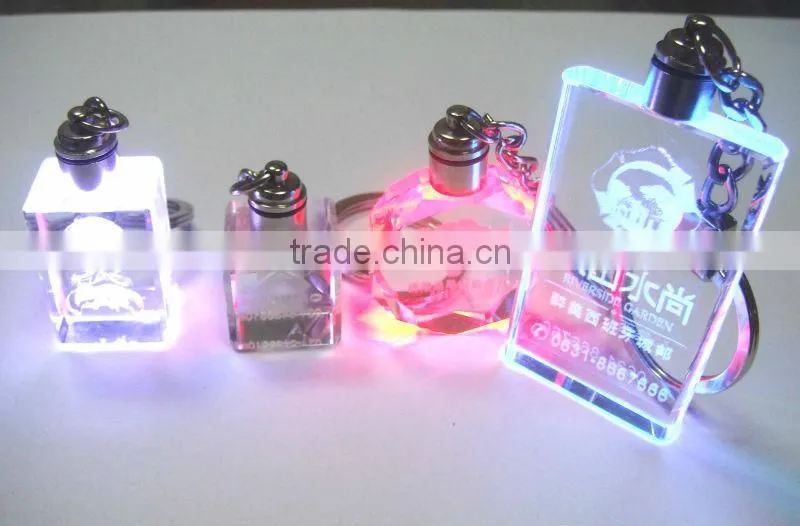 cheap 3D glass keychain