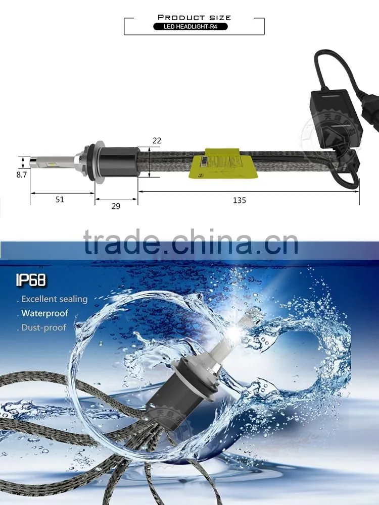 2016 Best sell product in america car light h11 led headlight 60w 80w/led auto headlight 7200/9600LM