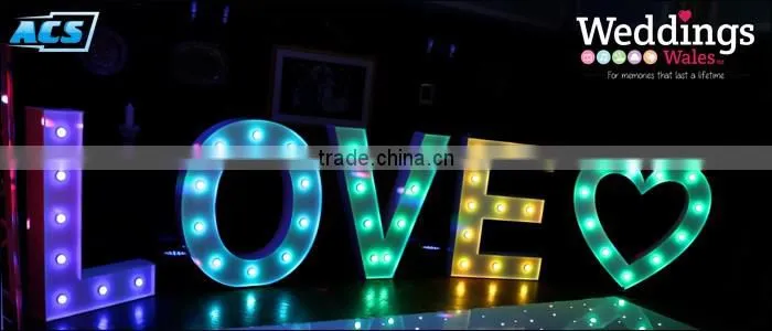 ACS White light led bulbs frontlit love 3d letters