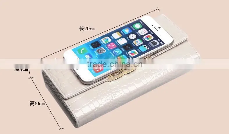 2016 new heart printing lady pu leather wallet