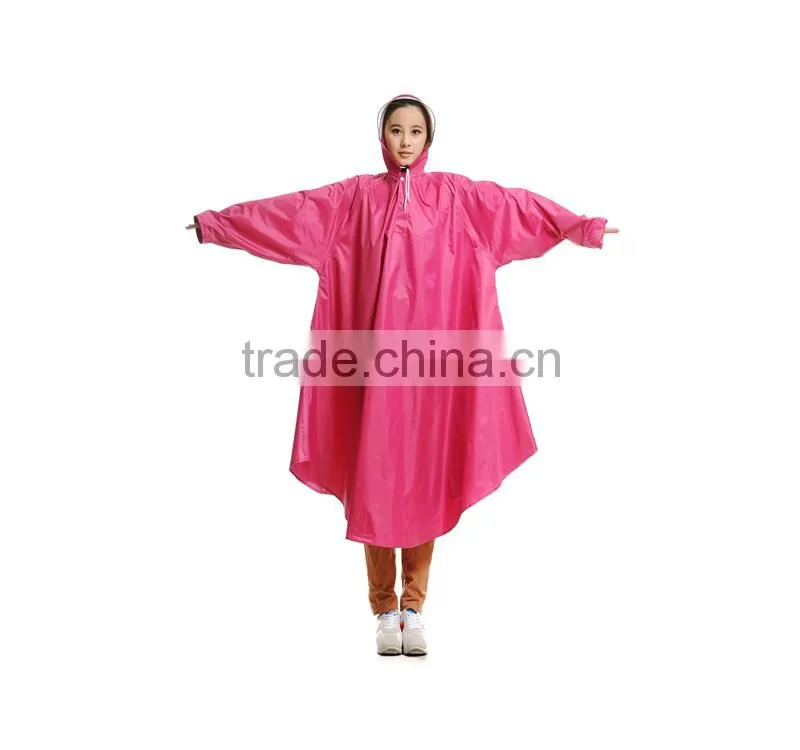 Unisex outdoor waterproof raincoat knee length raincoat