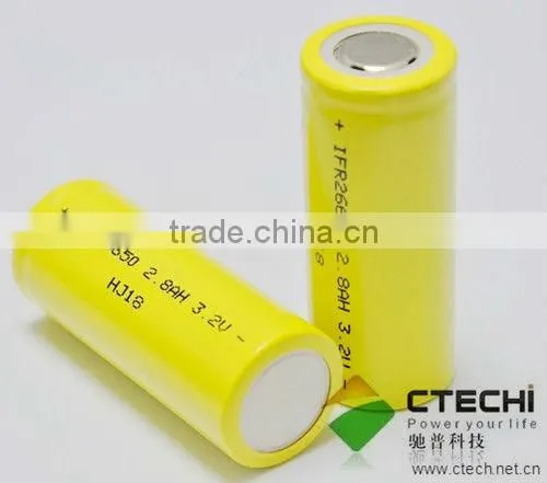 LiFePO4 IFR26650 battery rechargeable