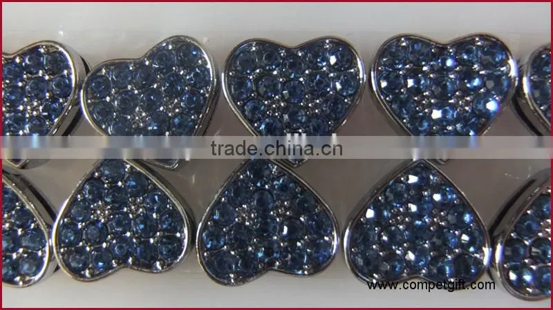 Factory Direct Supply of Encrusted with Diamonds 10MM Wear Jewelry Slider Heart Charms