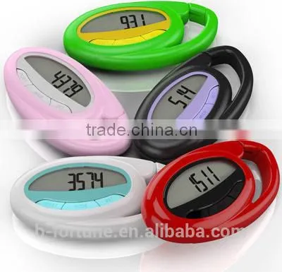 DP076_WHYW White & Yellow Colorful Fashion ABS Case LCD display Digital manual for ce pedometer