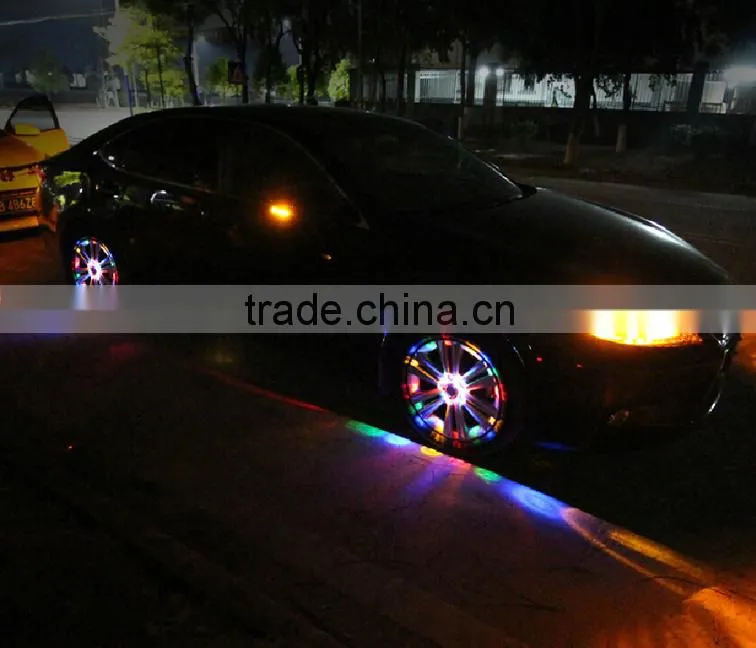 Newest design solar energy 16LEDs wheel light 4 colors car Solar wheel lights