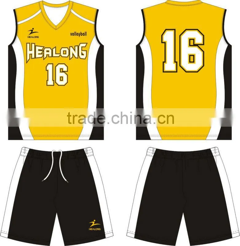 100%polyester volleyball wear with custom design jersey