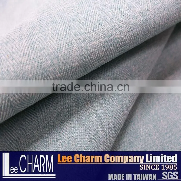 Green Elastic Twill Polyester Spandex Blend Spacer Garment Fabric