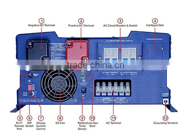 pure sine wave power inverter with solar charger powe inverter 10000w with 40a solar charger controller solar power inverter