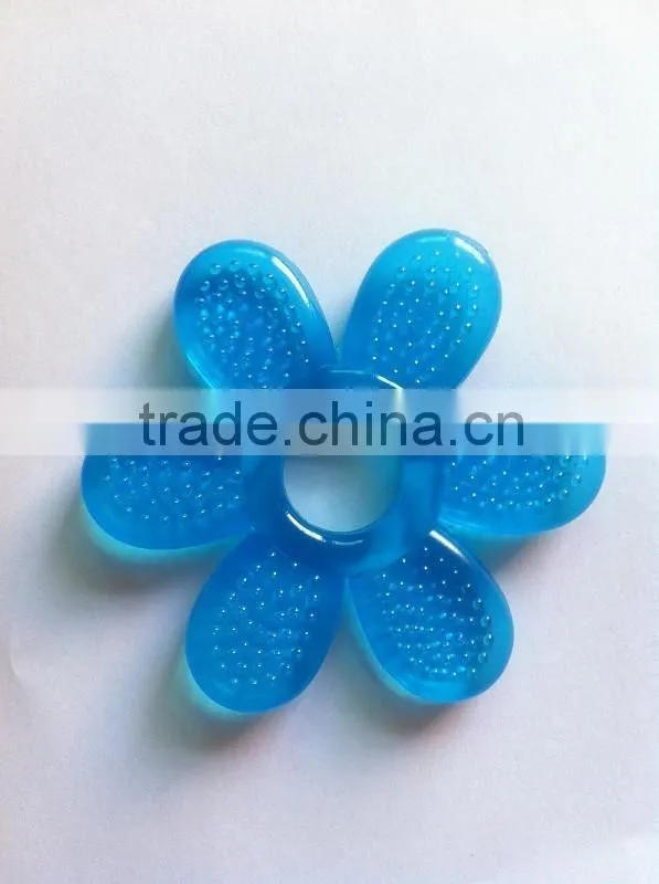 Flower shaped eva baby teether, guangzhou bebek soother wholesale pacifiers baby