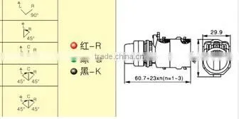 WL160-22A4-11X2 illuminated momentary led push button switch