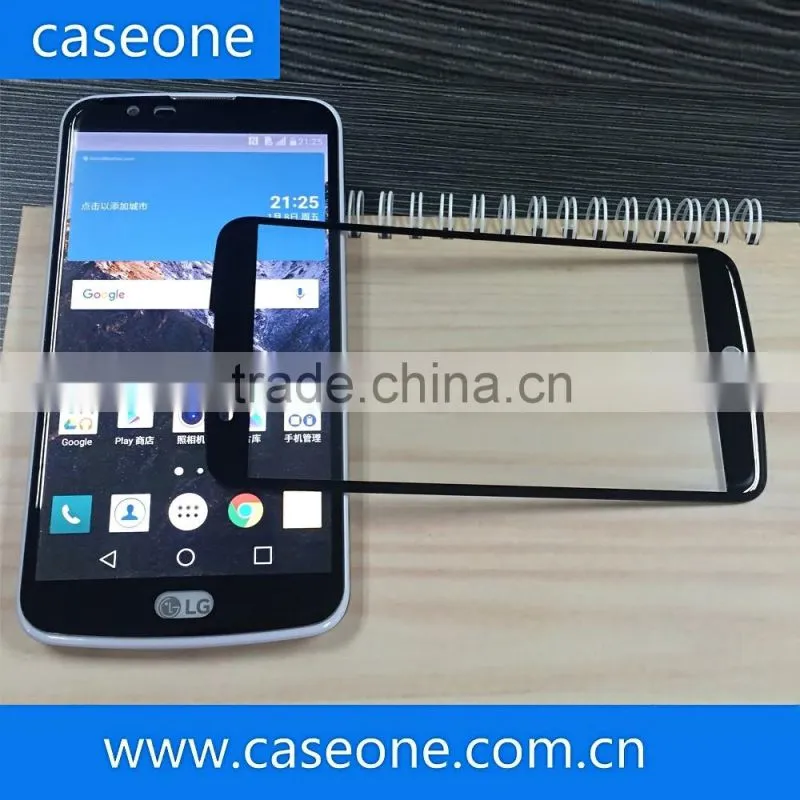 9H 3D curved tempered glass screen protector for LG K107 mobile phone tempered glass