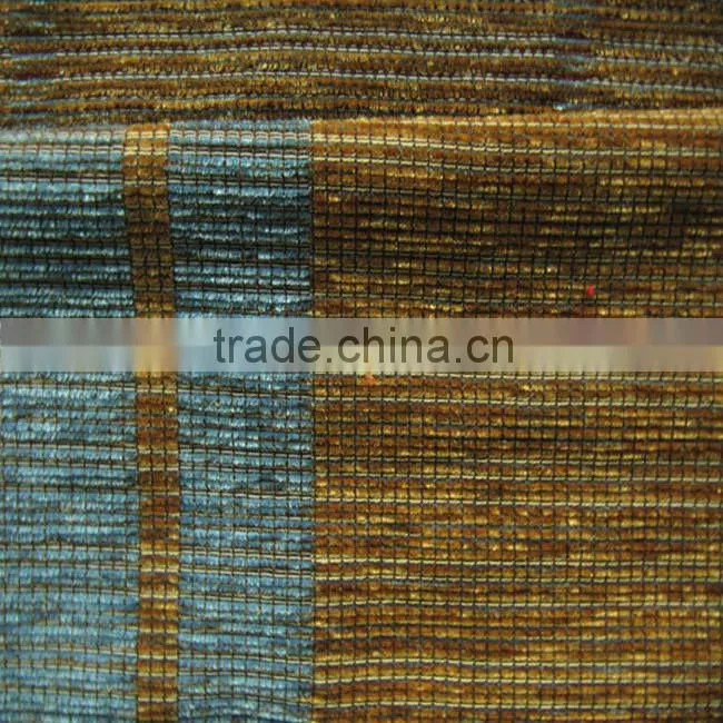 HX06037 chenille jaquard polyester tissu