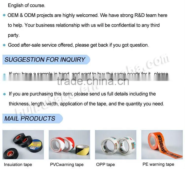 customized spec hazard warning reflective tapes
