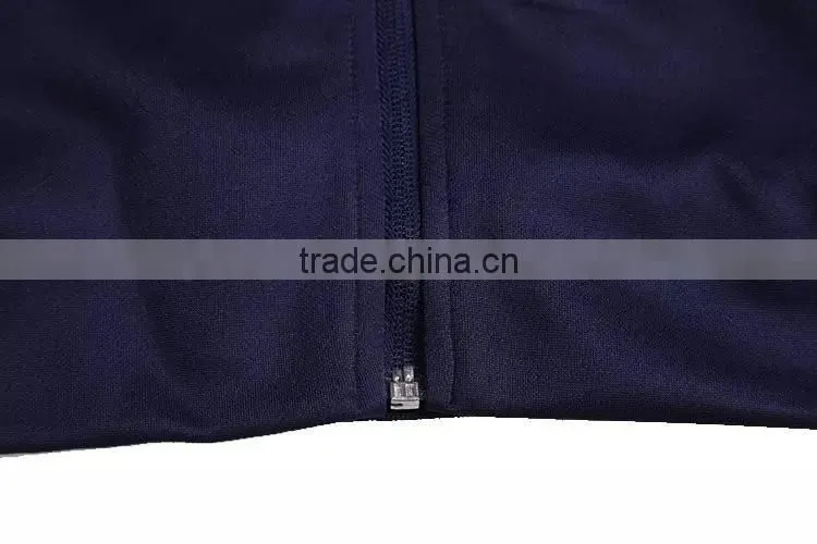 Mens 100% polyester zipped man soccer track jacket Sportwear