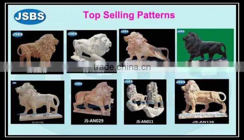 hand carved big stone lion statue