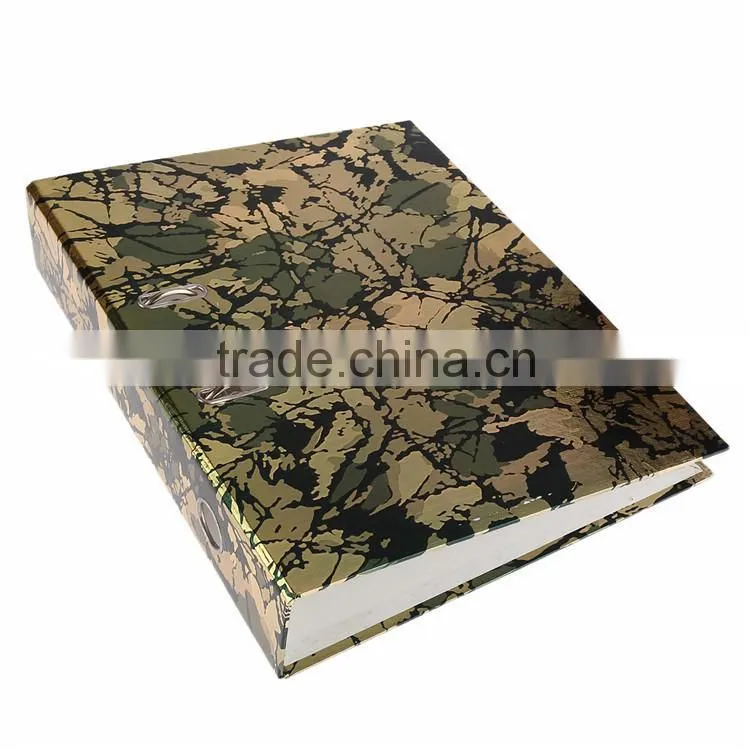2016 luxury high quality retro patterns printed fc size lever arch handmade paper file folder