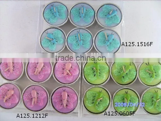 butterfly candles 6PK